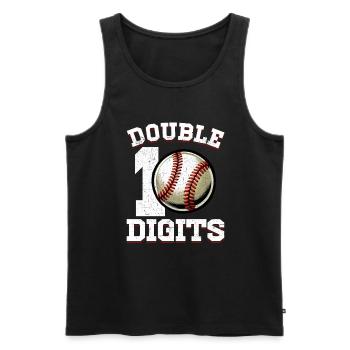 Two-Digit Birthday Decorations Boy 10 - Men's Premium Organic Tank Top - black - Front - AI Model Male 178 light (178cm)