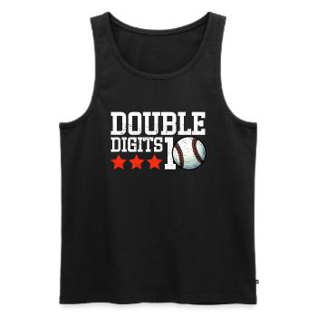 Two-Digit Birthday Decorations Boy 10 - Men's Premium Organic Tank Top - black - Front - AI Model Male 178 light (178cm)