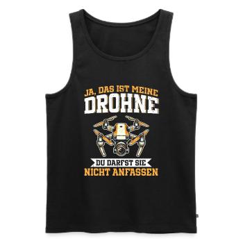 Drone Pilot Quadcopter Flying Quadcopter - Men's Premium Organic Tank Top - black - Front - AI Model Male 178 light (178cm)