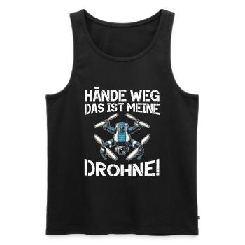Drone Pilot Quadcopter Flying Quadcopter - Men's Premium Organic Tank Top - black - Front - AI Model Male 178 light (178cm)