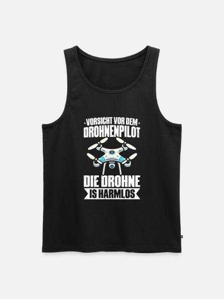Drone Pilot Quadcopter Flying Quadcopter - Men's Premium Organic Tank Top - black