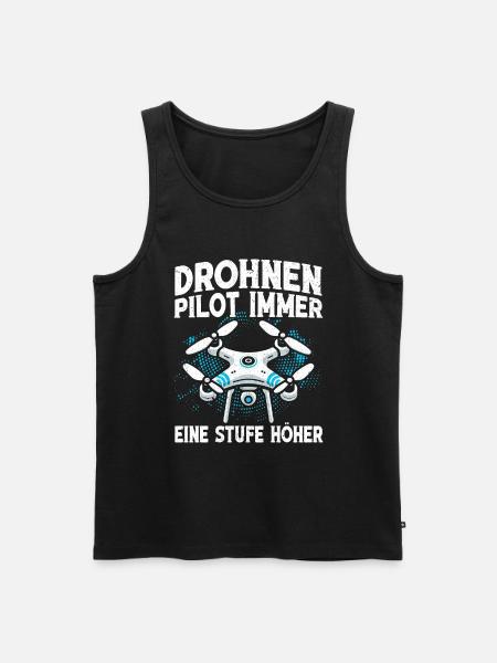 Drone Pilot Quadcopter Flying Quadcopter - Men's Premium Organic Tank Top - black
