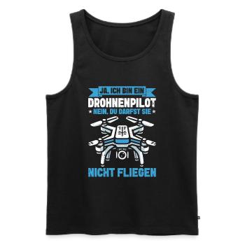 Drone Pilot Quadcopter Flying Quadcopter - Men's Premium Organic Tank Top - black - Front - AI Model Male 178 light (178cm)