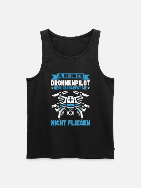 Drone Pilot Quadcopter Flying Quadcopter - Men's Premium Organic Tank Top - black