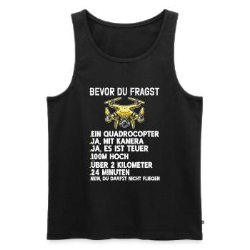 Drone Pilot Quadcopter Flying Quadcopter - Men's Premium Organic Tank Top - black - Front - AI Model Male 178 light (178cm)