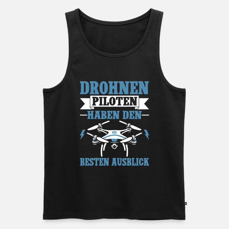 Drone Pilot Quadcopter Flying Quadcopter - Men's Premium Organic Tank Top - black