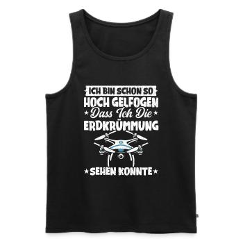 Drone Pilot Quadcopter Flying Quadcopter - Men's Premium Organic Tank Top - black - Front - AI Model Male 178 light (178cm)