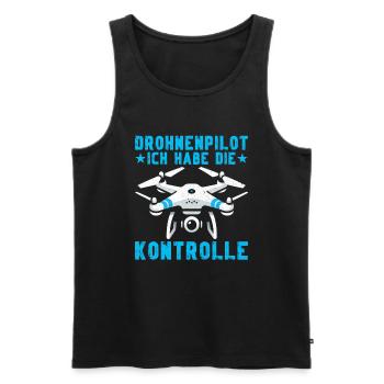 Drone Pilot Quadcopter Flying Quadcopter - Men's Premium Organic Tank Top - black - Front - AI Model Male 178 light (178cm)