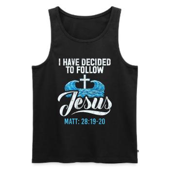 Taufe Getaufte Christliche Jesusgott -Bibel - Männer Premium Bio Tank Top - Schwarz - Vorne - AI Model Male 178 light (178cm)
