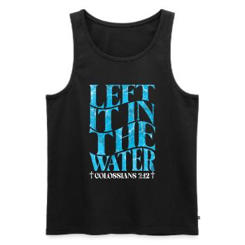 Taufe Getaufte Christliche Jesusgott -Bibel - Männer Premium Bio Tank Top - Schwarz - Vorne - AI Model Male 178 light (178cm)