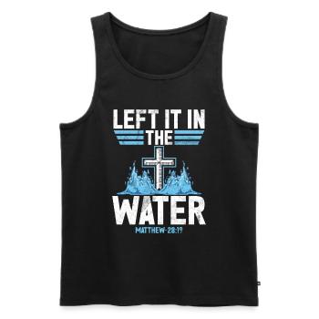 Taufe Getaufte Christliche Jesusgott -Bibel - Männer Premium Bio Tank Top - Schwarz - Vorne - AI Model Male 178 light (178cm)