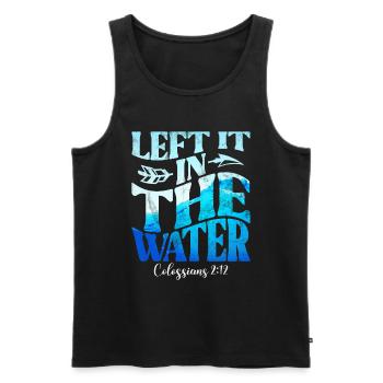 Taufe Getaufte Christliche Jesusgott -Bibel - Männer Premium Bio Tank Top - Schwarz - Vorne - AI Model Male 178 light (178cm)