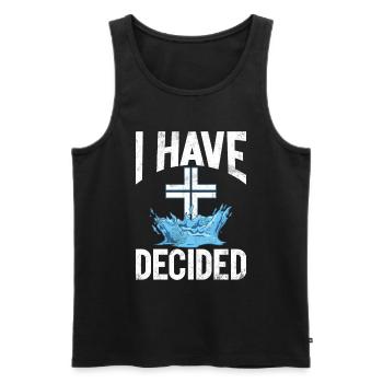 Taufe Getaufte Christliche Jesusgott -Bibel - Männer Premium Bio Tank Top - Schwarz - Vorne - AI Model Male 178 light (178cm)