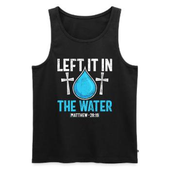 Taufe Getaufte Christliche Jesusgott -Bibel - Männer Premium Bio Tank Top - Schwarz - Vorne - AI Model Male 178 light (178cm)