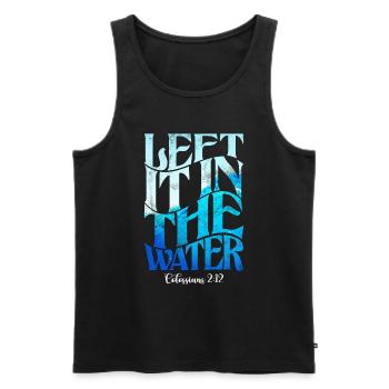 Taufe Getaufte Christliche Jesusgott -Bibel - Männer Premium Bio Tank Top - Schwarz - Vorne - AI Model Male 178 light (178cm)