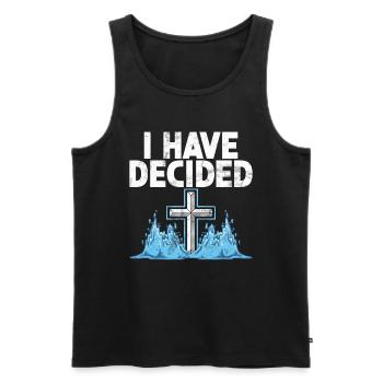 Baptism Baptized Christian Jesus God - Bible - Men's Premium Organic Tank Top - black - Front - Michal (187cm)