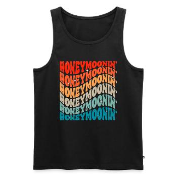 Flitterwochen Ehemann Ehefrau Paare Urlaubs - Männer Premium Bio Tank Top - Schwarz - Vorne - Michal (187cm)