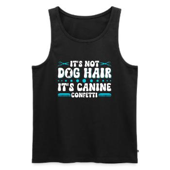 Chien Chiot Soins pour animaux de compagnie Salon d’emploi - Débardeur bio Premium Homme - noir - Devant - Michal (187cm)