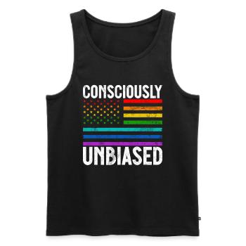Gleichheit LGBTQ Rainbow Flag LGBTQ Stolz - Männer Premium Bio Tank Top - Schwarz - Vorne - Michal (187cm)