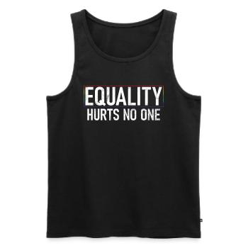Equality LGBTQ Rainbow Flag LGBTQ Pride - Men's Premium Organic Tank Top - black - Front - Michal (187cm)
