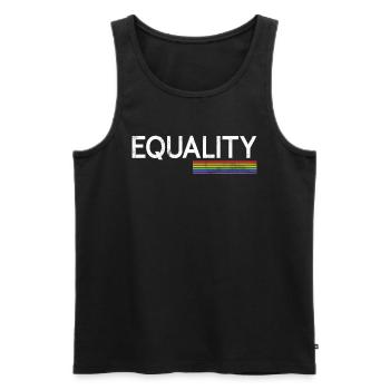 Equality LGBTQ Rainbow Flag LGBTQ Pride - Men's Premium Organic Tank Top - black - Front - Michal (187cm)