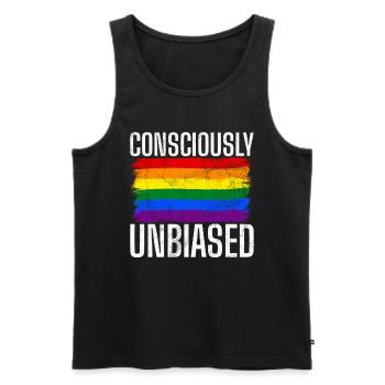 Gleichheit LGBTQ Rainbow Flag LGBTQ Stolz - Männer Premium Bio Tank Top - Schwarz - Vorne - Michal (187cm)
