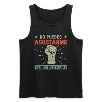 Spanish Father Bilingual Latino Father's Day - Men's Premium Organic Tank Top - black - Front - Michal (187cm)