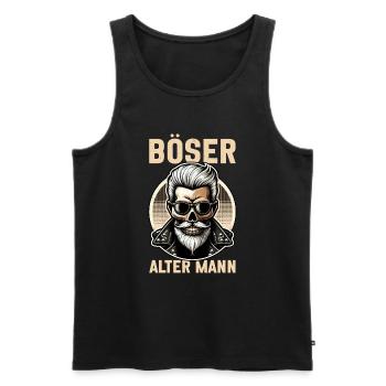 Bad Old Man Motorcycle Biker Saying Funny - Men's Premium Organic Tank Top - black - Front - Michal (187cm)