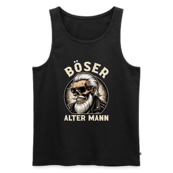 Bad Old Man Motorcycle Biker Saying Funny - Men's Premium Organic Tank Top - black - Front - Michal (187cm)