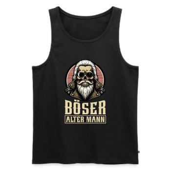 Bad Old Man Motorcycle Biker Saying Funny - Men's Premium Organic Tank Top - black - Front - Michal (187cm)