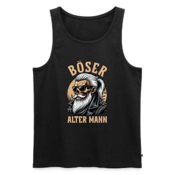 Bad Old Man Motorcycle Biker Saying Funny - Men's Premium Organic Tank Top - black - Front - Michal (187cm)