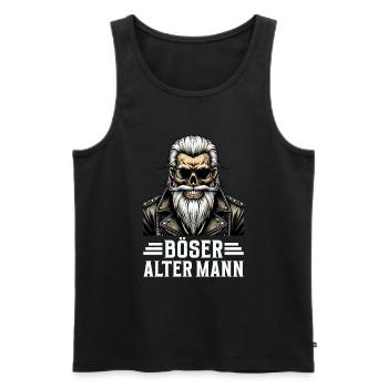 Bad Old Man Motorcycle Biker Saying Funny - Men's Premium Organic Tank Top - black - Front - Michal (187cm)