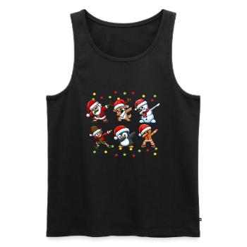 Dabbing Père Noël Elfe Équipe de Noël Garçons Filles - Débardeur bio Premium Homme - noir - Devant - Michal (187cm)