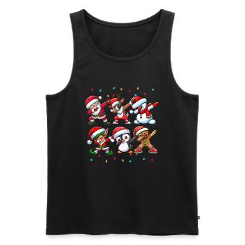 Dabbing Santa Elf Christmas Squad Boys Girls - Männer Premium Bio Tank Top - Schwarz - Vorne - Michal (187cm)