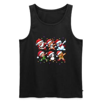 Dabbing Santa Elf Christmas Squad Boys Girls - Männer Premium Bio Tank Top - Schwarz - Vorne - Michal (187cm)