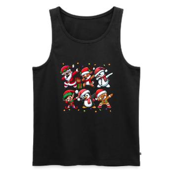 Dabbing Santa Elf Christmas Squad Boys Girls - Männer Premium Bio Tank Top - Schwarz - Vorne - Michal (187cm)
