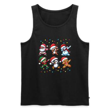 Dabbing Santa Elf Christmas Squad Boys Girls - Männer Premium Bio Tank Top - Schwarz - Vorne - Michal (187cm)
