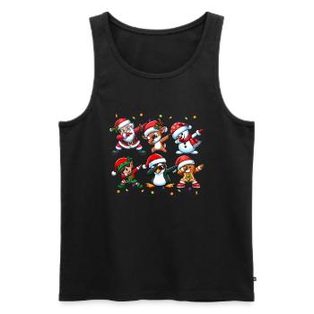 Dabbing Santa Elf Christmas Squad Boys Girls - Männer Premium Bio Tank Top - Schwarz - Vorne - Michal (187cm)