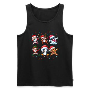 Dabbing Santa Elf Christmas Squad Boys Girls - Männer Premium Bio Tank Top - Schwarz - Vorne - Michal (187cm)