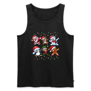 Dabbing Santa Elf Christmas Squad Boys Girls - Männer Premium Bio Tank Top - Schwarz - Vorne - Michal (187cm)