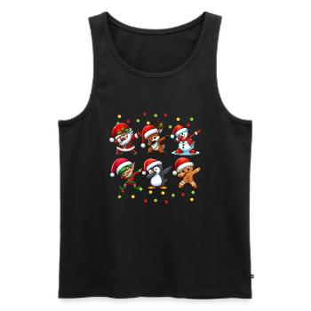 Dabbing Santa Elf Christmas Squad Boys Girls - Männer Premium Bio Tank Top - Schwarz - Vorne - Michal (187cm)