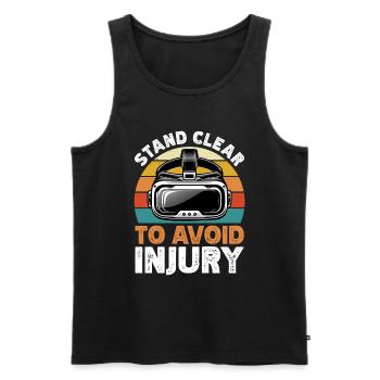 Virtual Reality Athlete Witzer VR Gamer Headset - Men's Premium Organic Tank Top - black - Front - AI Model Male 178 light (178cm)