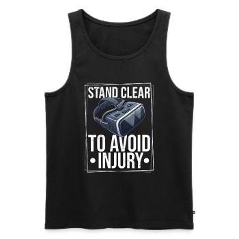 Virtual Reality Athlete Witzer VR Gamer Headset - Men's Premium Organic Tank Top - black - Front - AI Model Male 178 light (178cm)