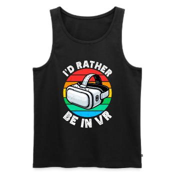 Virtual Reality Athlete Witzer VR Gamer Headset - Men's Premium Organic Tank Top - black - Front - AI Model Male 178 light (178cm)