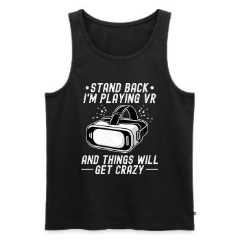 Virtual Reality Athlete Witzer VR Gamer Headset - Men's Premium Organic Tank Top - black - Front - AI Model Male 178 light (178cm)