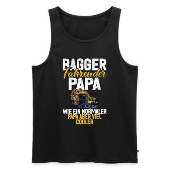 Baggerfahrer Lustige Bauarbeiter Beruf Excavator - Männer Premium Bio Tank Top - Schwarz - Vorne - AI Model Male 178 light (178cm)