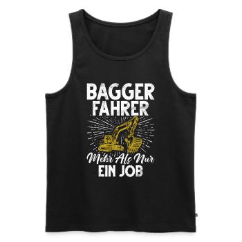 Baggerfahrer Lustige Bauarbeiter Beruf Excavator - Männer Premium Bio Tank Top - Schwarz - Vorne - AI Model Male 178 light (178cm)