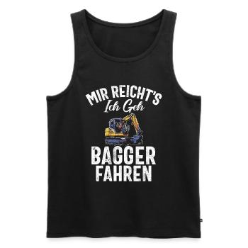 Baggerfahrer Lustige Bauarbeiter Beruf Excavator - Männer Premium Bio Tank Top - Schwarz - Vorne - AI Model Male 178 light (178cm)