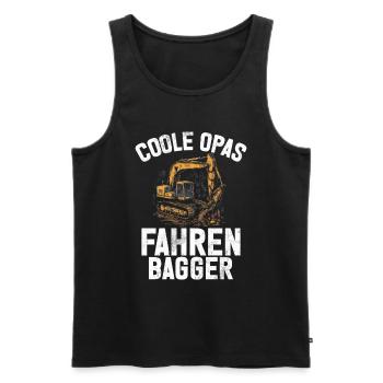 Baggerfahrer Lustige Bauarbeiter Beruf Excavator - Männer Premium Bio Tank Top - Schwarz - Vorne - AI Model Male 178 light (178cm)