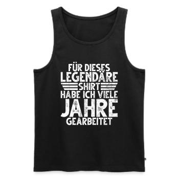 Legend Retirement Funny Motif Pensioner - Men's Premium Organic Tank Top - black - Front - Michal (187cm)